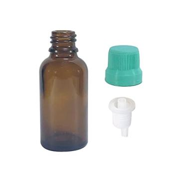 Imagem de Frasco de Vidro 30ml com Batoque Gotejador (20 Pecas) Cor:Verde Água