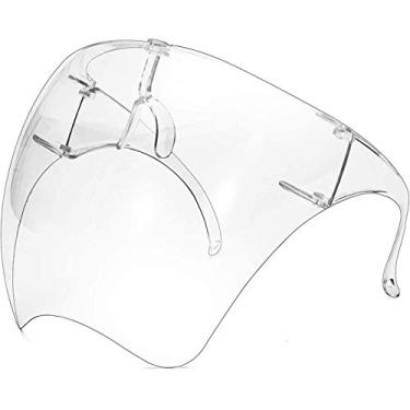 Imagem de Óculos de sol unissex antiembaçamento com viseira completa e proteção para o rosto dos óculos modernos com lentes coloridas (branco)