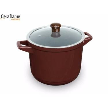 Imagem de Caçarola Duo Alta 24cm Cerâmica Chocolate Ceraflame