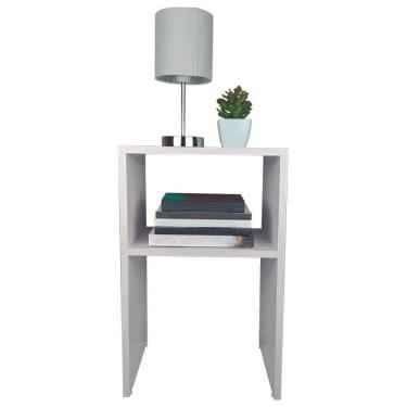 Imagem de Mesa De Cabeceira Pequena 35x30cm Branca Quarto Sala