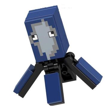Imagem de Boneco Minifigure Blocos De Montar Squid Minecraft