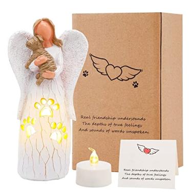 Imagem de BEARAE Presentes de memorial de cães, estátua de castiçal de cachorro, presentes de memorial de animais de estimação, presentes de perda de animais, presentes de luto, presentes de simpatia de animais de estimação para perda de cães