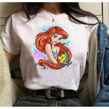 Imagem de Camiseta Baby Look Ariel Pequena Sereia