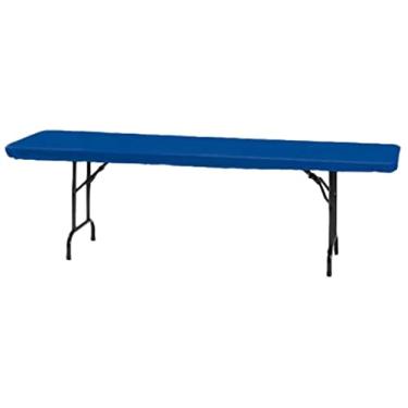 Imagem de Creative Converting Toalha de mesa de plástico para banquete, 73 x 182 cm, azul royal