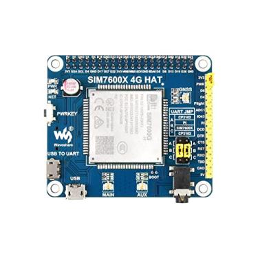 Imagem de Waveshare 4G/3G/2G/GSM/GPRS/GNSS HAT for Raspberry Pi Based on SIM7600G-H Supports LTE CAT4 up to 150Mbps for Downlink Data Transfer