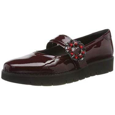 Imagem de Geox Sapatilhas de balé Femininas, Bordeaux vermelho C7005, 6 M UK
