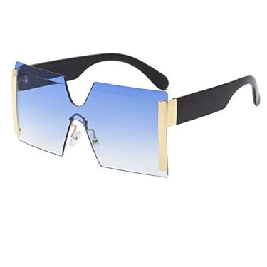 Imagem de Óculos de sol femininos com armação grande, sem moldura, sem moldura, corte de diamante, moda feminina, 6, tamanho único