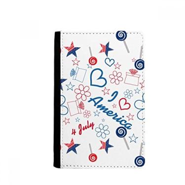 Imagem de Porta-passaporte EUA Candy Flower Star Love Heart Word Notecase Burse Carteira Capa Cartão, Multicolor