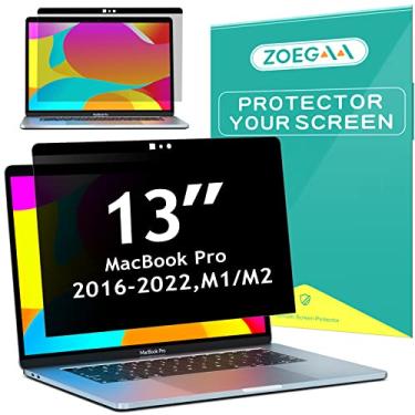 Imagem de ZOEGAA Tela de privacidade Macbook Pro 13 polegadas, capa deslizante para webcam, antiluz azul, protetor de tela magnético de privacidade compatível com Macbook Pro 13" (2016-2022) com M2/M1 e Macbook