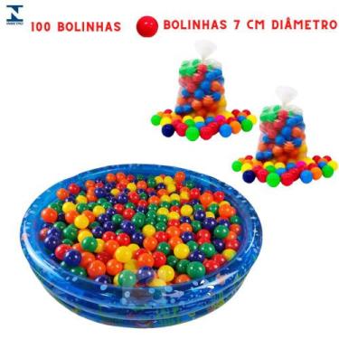 Imagem de Piscina Inflável Infantil 252 Lts + 100 Bolinhas Coloridas - Wellmix