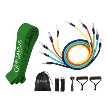 Imagem de Kit Tubing 11 Peças + Super Band Super Forte 4.5 Bravus Sport