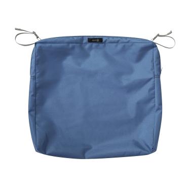 Imagem de Classic Accessories Ravenna Capa de almofada retangular para assento externo resistente à água 53 x 48 x 7,6 cm, capa de almofada para cadeira de móveis de pátio, azul império, capas de almofada para
