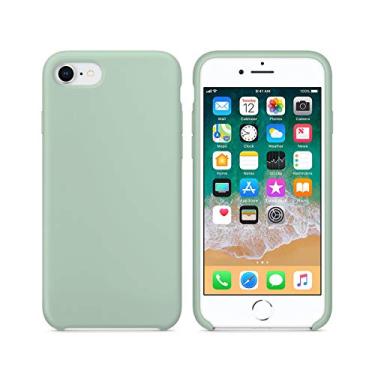 Imagem de Capa Case Capinha Silicone Interior Aveludado para iPhone 7/8 / SE2 - Verde Água Claro