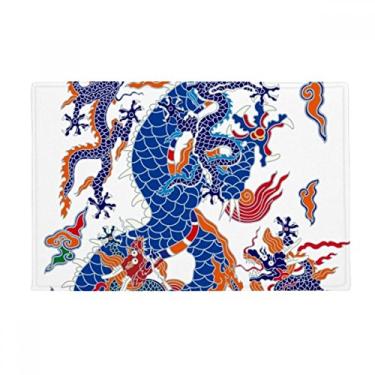 Imagem de DIYthinker Tapete chinês com estampa de nuvem de dragão chinês, tapete antiderrapante para porta de banheiro