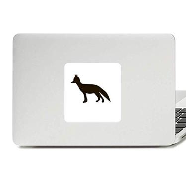 Imagem de Adesivo de vinil para laptop de raposa preta com desenho de animal fofo para decoração de PC