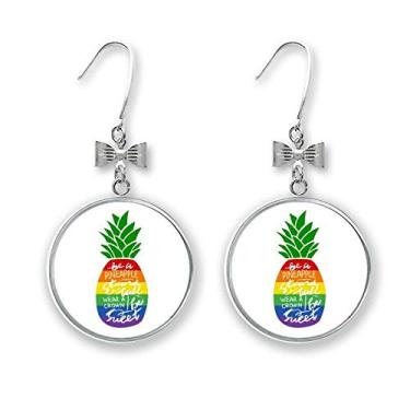 Imagem de PineFruit Rainbow LGBT Bandeira Brincos Borboleta Brincos Pendurados Gancho