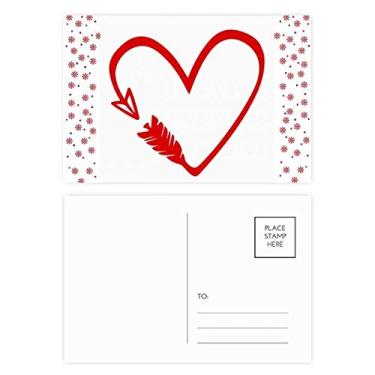 Imagem de Ilustração de coração de flecha com design vermelho de Natal, Natal, celebração, cartão postal cartão de bênção