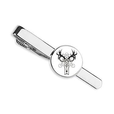 Imagem de Lines representam um chifre misterioso, gravata com clipe de gravata para presente homem de negócios