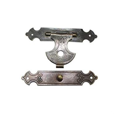 Imagem de 20 pcs Antique Bronry Jewelry Caixa de Jóias Cadeado Bloqueado Vinho De Madeira Caixa de Presente Bolsa Acessórios de Hardware 63 * 36mm YYDFPIIA