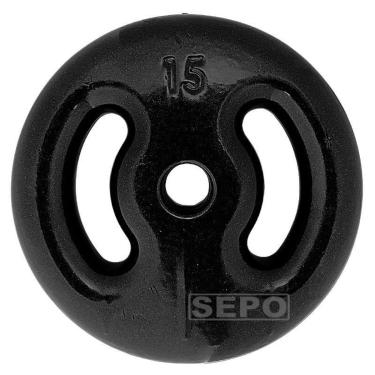 Imagem de Anilha Emborrachada 15 Kg Preta-Unissex