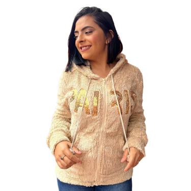 Imagem de Blusa Pelinho Felpudo Feminina Inverno Peluciada Paris-Feminino