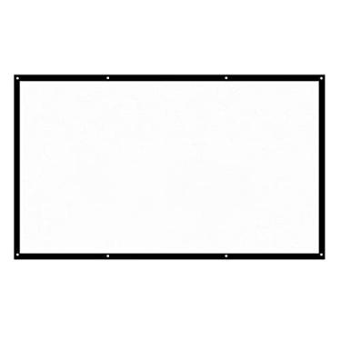 Imagem de H120 Tela de projetor portátil de 120 '' HD 16: 9 Dacron branco Tela de projeção de vídeo diagonal de 120 polegadas dobrável montada na parede para filmes de escritório em home theater em ambientes i