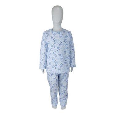 Imagem de Pijama Soft Infantil Inverno Conjunto Longo Urso Azul - Katitus