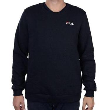 Imagem de Blusa Masculina Fila Moletom Basic Classic Preta - F11L00592.160-Masculino