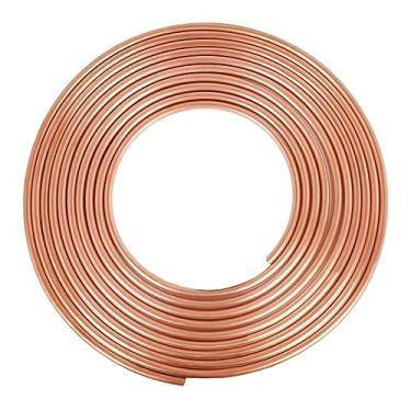 Imagem de ELECTRAPICK Tubo de cobre 0,9 cm de diâmetro externo x 21/162.6 cm ID x 100 pés, tubo redondo de cobre puro, bobina de metal para ar condicionado, geladeira e indústria