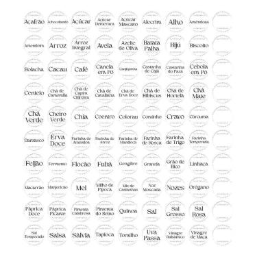 Imagem de Etiquetas Adesivas Para Potes Alimentos e Temperos Cozinha 80 Unidades