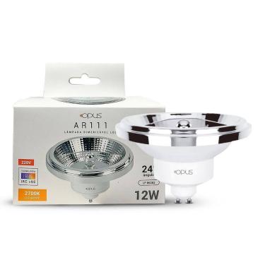 Imagem de Lâmpada Led Ar111 2700K Luz Quente Gu10 Dimerizável 12W 220V