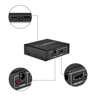 Imagem de Splitter 1x2 distribuidor de sinal hdmi 3d duplicado tv