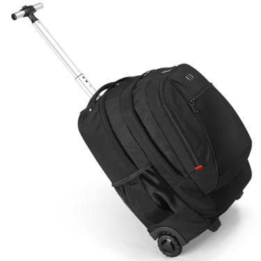 Imagem de ar cloud Mochila com rodinhas de 53 x 35 x 20 cm para adultos com roda, Preto, Carry on 20 INCH, Mochila com rodinhas