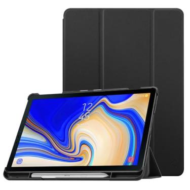 Imagem de Fintie Capa fina para Samsung Galaxy Tab S4 10.5 2018 com suporte para caneta S, capa ultrafina com suporte triplo com hibernar/despertar automático para tablet Samsung Tab S4 de 10,5 polegadas