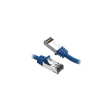 Imagem de Nippon Labs Cabo Ethernet Cat8 60CAT8-3-26BU Série Slim de 0,9 m - Azul | 2GHz, 40G, S/FTP - Cabo de remendo SFTP blindado 40Gbps 2000Mhz, cabo Cat8 RJ45 - na parede, ao ar livre para roteador, modem,
