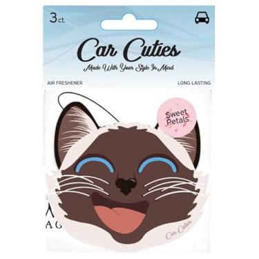 Imagem de Car Cuties FRESHENER DE AR DE CARRO GATO Fofo - Design de gato fofo, perfume de longa duração, parte dos lucros beneficia PAWS Chicago (pétalas doces)