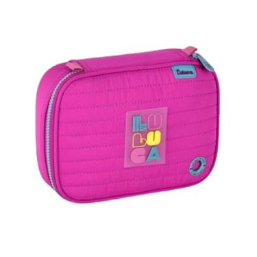 Imagem de Estojo Escolar Infantil Comporta 36 Lápis Rosa - Luluca