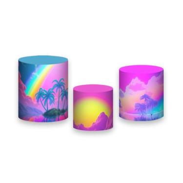 Imagem de Trio de Capas de Cilindro - Tardezinha Retrowave 005 - Via Cores