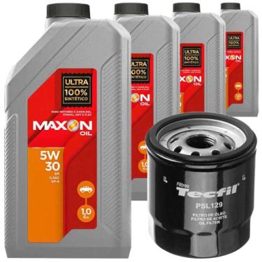 Imagem de 4 Óleo Sintético 5W30 Maxon e Filtro Óleo Tecfil Corolla