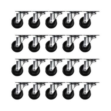 Imagem de 50 Rodizio Giratório em Plastico  Engenharia 30mm Sem Trava - Desicon