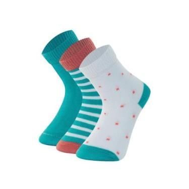 Imagem de Kit Com 3 Pares Meias Mash Kids Cano Médio Infantil Algodão Cotton, Ve