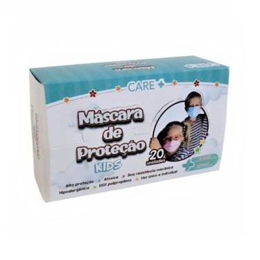 Imagem de Máscara de Proteção Infantil com Clip Nasal - 20 Unidades - BRANCA Car