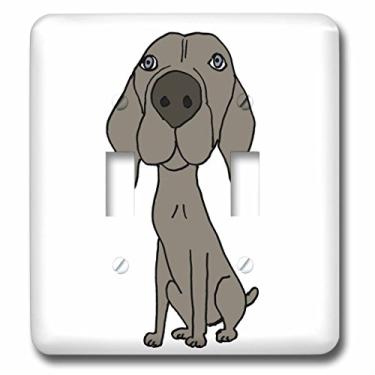 Imagem de 3dRose Lsp_200123_2 Capa para interruptor de luz com desenho de cachorro Weimaraner fofo