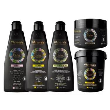 Imagem de Kit Arvensis Cachos Shampoo + Cowash + Ativador  Crespos e Crespissimo
