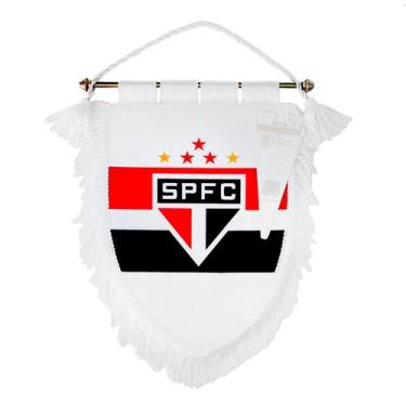 Imagem de Flamula Oficial São Paulo Futebol Clube Branca Original - JC bandeiras