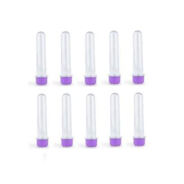 Imagem de Kit 10 Tubete Lilás 12cm Acrílico P/ Personalizar Festa - Lynx Produçõ