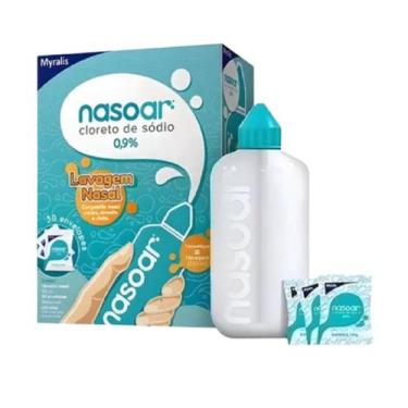 Imagem de Nasoar Lavagem Nasal - Frasco Lavador + 15 Envelopes - Myralis