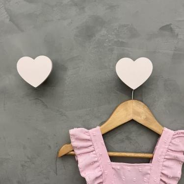 Imagem de 2 Ganchos de parede infantil menina decoração formatos rosa - Hanger D