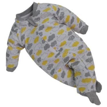 Imagem de Macacão Longo Suedine Luxo Bebê Menina Menino Zafielo Rf 404, Amarelo,