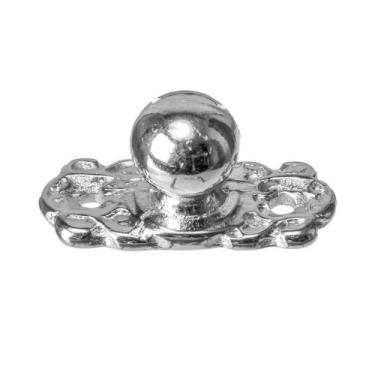 Imagem de Puxador Mini Bolinha 4 Peças Metal Decoração Caixas Bandejas Mdf - Met